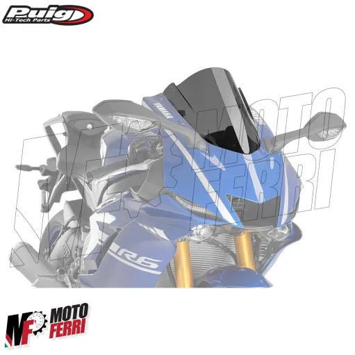 MF5377 Cupolino Fumè Scuro Yamaha R6 mod 2017/2024 Puig Z-Racing Doppia Bolla