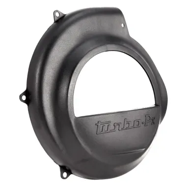 MF0911 Coperchio Copri Ventola Volano Nero Turbo Vespa 125 150 200 PX in Mopleno