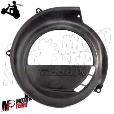 MF0911 Coperchio Copri Ventola Volano Nero Turbo Vespa 125 150 200 PX in Mopleno