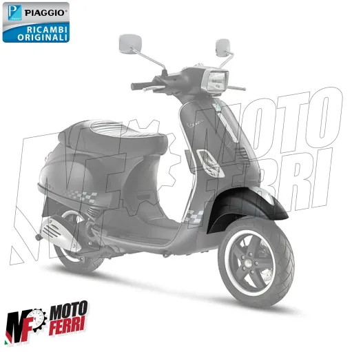 MF5441 Parafango Anteriore Nero Opaco Originale Piaggio Vespa S 50 125 2007/2012