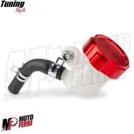 MF5446 Serbatoio Vaschetta Liquido Olio Freno Tappo CNC Rosso Universale Moto 2