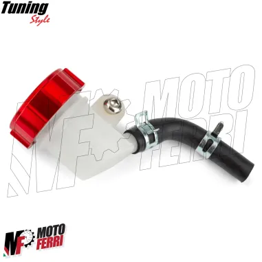 MF5446 Serbatoio Vaschetta Liquido Olio Freno Tappo CNC Rosso Universale Moto