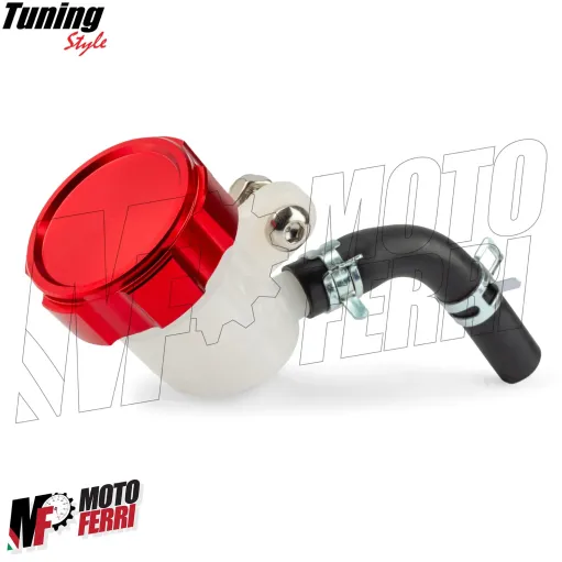 MF5446 Serbatoio Vaschetta Liquido Olio Freno Tappo CNC Rosso Universale Moto