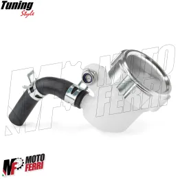 MF5447 Serbatoio Vaschetta Liquido Olio Freno Tappo CNC Argento Universale Moto 2