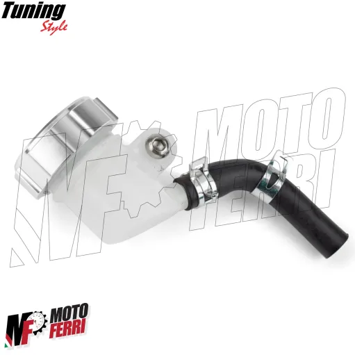 MF5447 Serbatoio Vaschetta Liquido Olio Freno Tappo CNC Argento Universale Moto