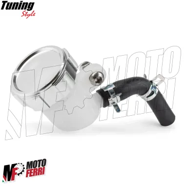 MF5447 Serbatoio Vaschetta Liquido Olio Freno Tappo CNC Argento Universale Moto