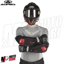 MF4627 Gomitiere Acerbis Soft Nero / Rosso Moto Cross Enduro Trial MTB Adulto 2