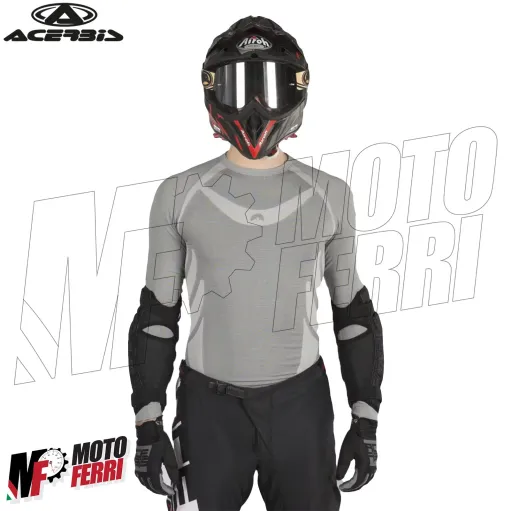 MF4627 Gomitiere Acerbis Soft Nero / Rosso Moto Cross Enduro Trial MTB Adulto