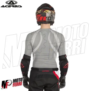 MF4627 Gomitiere Acerbis Soft Nero / Rosso Moto Cross Enduro Trial MTB Adulto