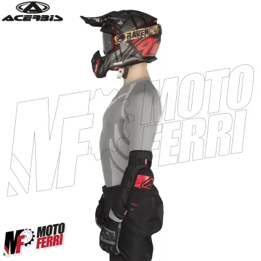 MF4627 Gomitiere Acerbis Soft Nero / Rosso Moto Cross Enduro Trial MTB Adulto
