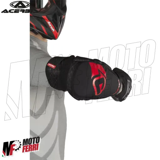 MF4627 Gomitiere Acerbis Soft Nero / Rosso Moto Cross Enduro Trial MTB Adulto