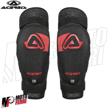 MF4627 Gomitiere Acerbis Soft Nero / Rosso Moto Cross Enduro Trial MTB Adulto