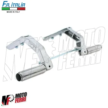 MF0467 Poggiapiedi Pieghevole Cromato Vespa PX 125 150 200 Arcobaleno ET3