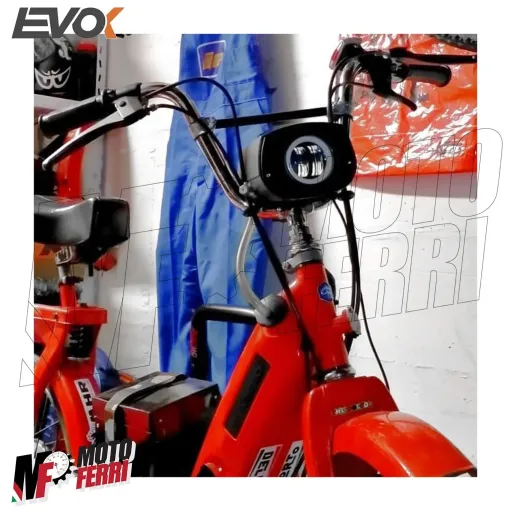 MF5518 Faro Fanale Anteriore Iron Led Evok per Piaggio Ciao / Mix / P / PX 50