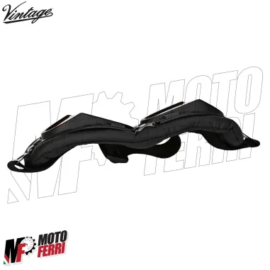 MF4568 Occhiali in Pelle Nera - Lenti da Sole - Casco Moto Scooter Vespa Vintage