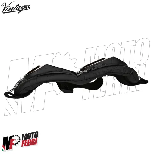 MF4568 Occhiali in Pelle Nera - Lenti da Sole - Casco Moto Scooter Vespa Vintage