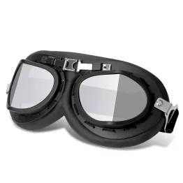 MF4567 Occhiali Retrò Vintage Neri Lenti Specchiate da Casco Moto Scooter Vespa