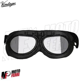 MF4567 Occhiali Retrò Vintage Neri Lenti Specchiate da Casco Moto Scooter Vespa 2