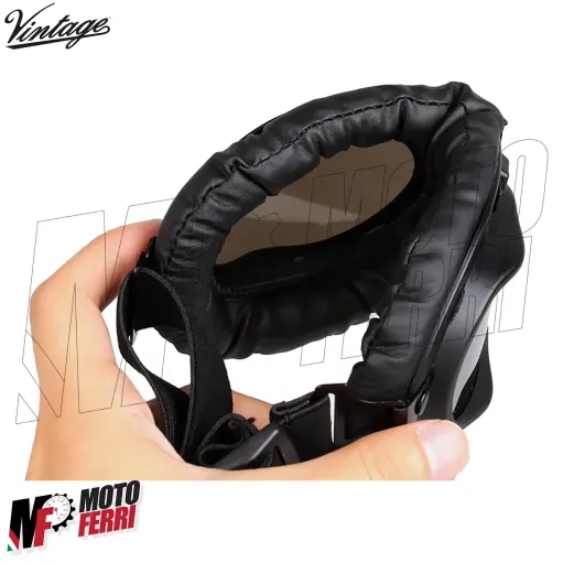 MF4567 Occhiali Retrò Vintage Neri Lenti Specchiate da Casco Moto Scooter Vespa