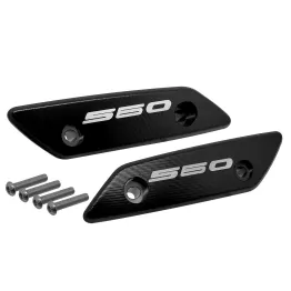 MF5564 Tappi Coperchi Specchietti Puig CNC Nero per Yamaha TMax 560 2022 / 2024