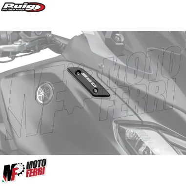 MF5564 Tappi Coperchi Specchietti Puig CNC Nero per Yamaha TMax 560 2022 / 2024