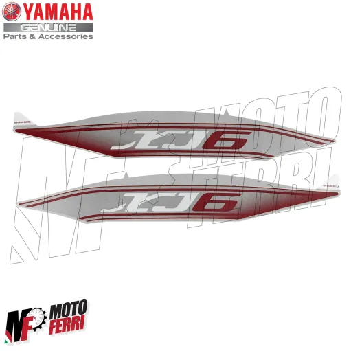 MF5659 - Kit 2 Adesivo Serbatoio Originale Yamaha XJ6 mod 2009/2011 Rosso 20SA