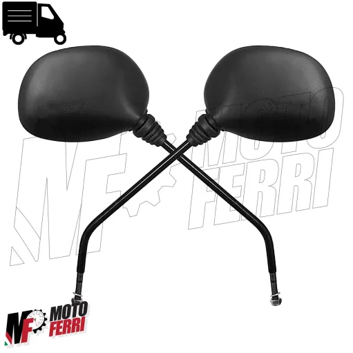 MF5078 Coppia 2 Specchietti Sinistra + Destra per Piaggio Ape tutti i modelli