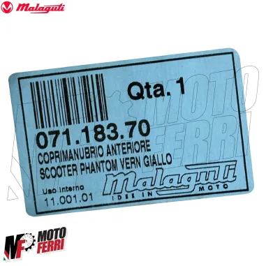 MF5769 Coprimanubrio Anteriore Giallo Originale Malaguti F12 Phantom 1994 / 2006