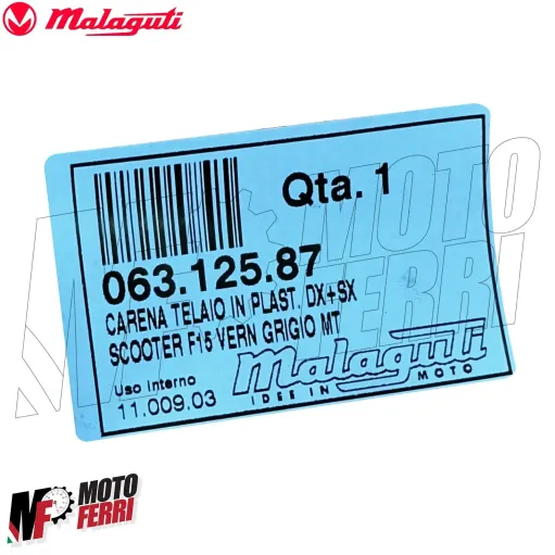 MF5775 Kit 2 Fianchetti Laterali Pedana Grigio Opaco Malaguti F15 mod 1996/2006