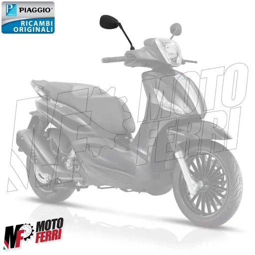 MF5786 Specchietto Destro Nero Originale Piaggio Beverly 300 350 mod 2011 / 2020