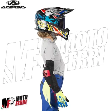 MF5825 Gomitiere Acerbis Soft Nero / Rosso Moto Cross Enduro Trial MTB Bambino