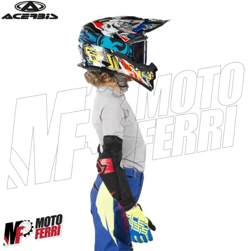 MF5825 Gomitiere Acerbis Soft Nero / Rosso Moto Cross Enduro Trial MTB Bambino