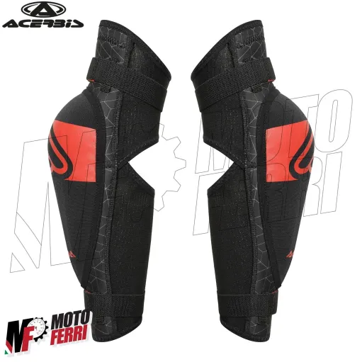 MF5825 Gomitiere Acerbis Soft Nero / Rosso Moto Cross Enduro Trial MTB Bambino