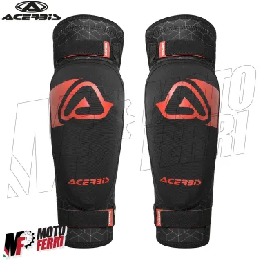 MF5825 Gomitiere Acerbis Soft Nero / Rosso Moto Cross Enduro Trial MTB Bambino
