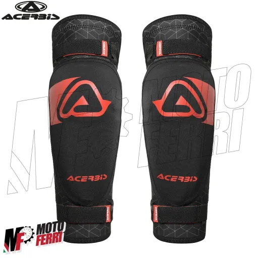 MF5825 Gomitiere Acerbis Soft Nero / Rosso Moto Cross Enduro Trial MTB Bambino