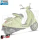 MF5850 Catarifrangente Catadriotto Targa Piaggio Vespa GTS Primavera Sprint 946