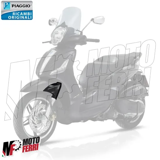 MF5852 Fodero Forcella Sinistra Nero Lucido Orig Piaggio Beverly 300 350 Police
