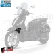 MF5852 Fodero Forcella Sinistra Nero Lucido Orig Piaggio Beverly 300 350 Police