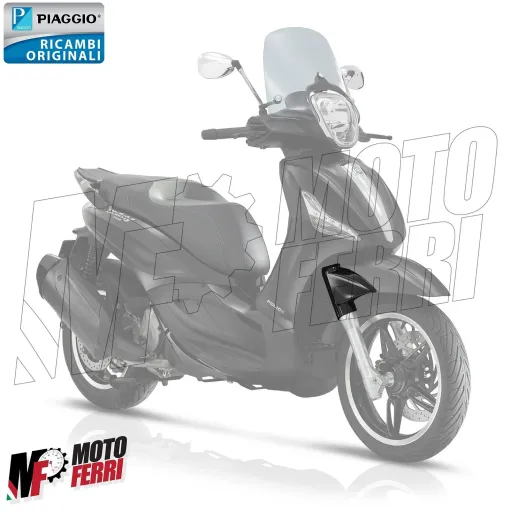 MF5853 Fodero Forcella Destra Nero Lucido Orig Piaggio Beverly 300 350 Police
