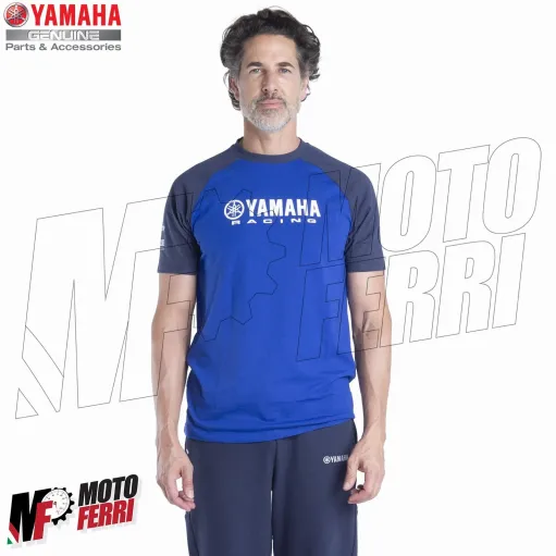 MF5799 Maglia T-Shirt Paddock Blu Uomo Originale Yamaha Racing maglietta