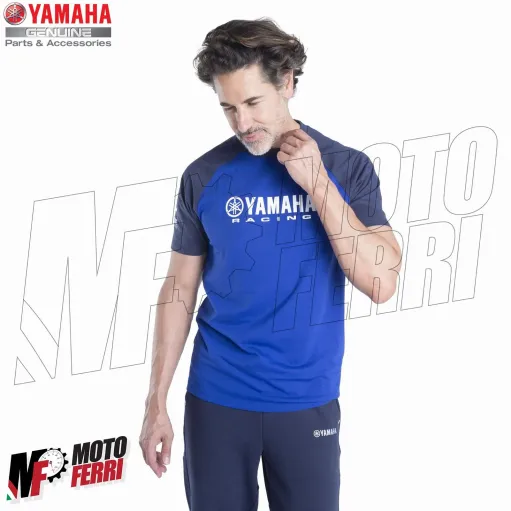 MF5799 Maglia T-Shirt Paddock Blu Uomo Originale Yamaha Racing maglietta