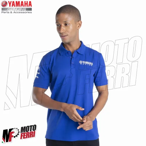 MF5759 Polo Paddock Blu Essential Uomo Originale Yamaha Racing