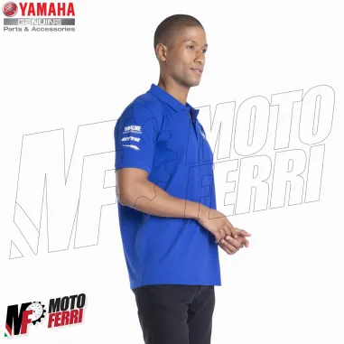 MF5759 Polo Paddock Blu Essential Uomo Originale Yamaha Racing
