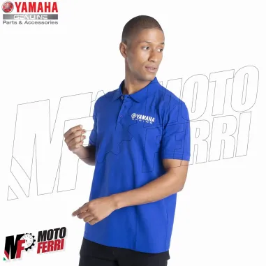 MF5759 Polo Paddock Blu Essential Uomo Originale Yamaha Racing