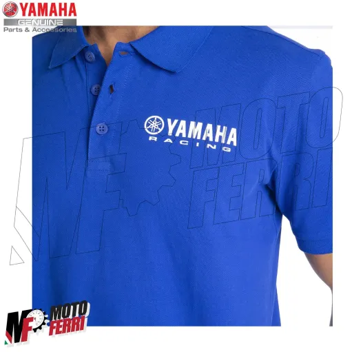 MF5759 Polo Paddock Blu Essential Uomo Originale Yamaha Racing