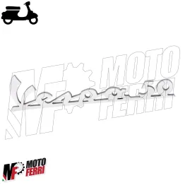 Scritta Targhetta Lucida " Vespa 50 " Corsivo Alluminio Piaggio Vespa 50 L N 2