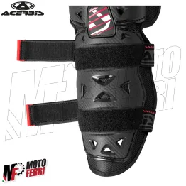 MF5881 Ginocchiere Acerbis Profile 2 Nero Rosso Moto Cross Enduro Trial Adulto 2