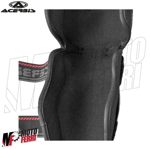 MF5881 Ginocchiere Acerbis Profile 2 Nero Rosso Moto Cross Enduro Trial Adulto