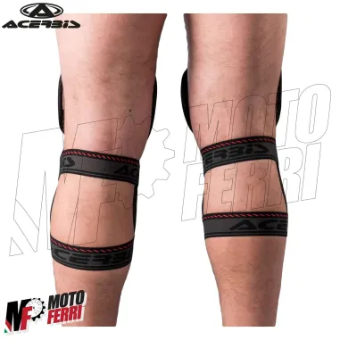 MF5881 Ginocchiere Acerbis Profile 2 Nero Rosso Moto Cross Enduro Trial Adulto