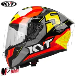 MF5906 Casco Integrale KYT TT Course Flux Rosso / Giallo 2